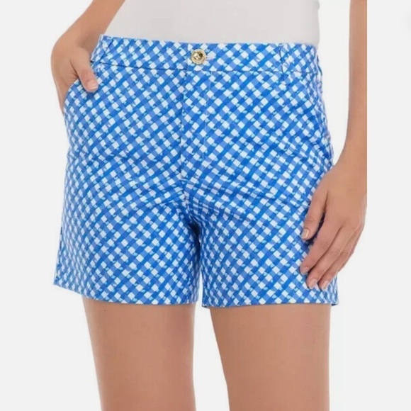 Lilly Pulitzer Pants - LILLY PULITZER GRETCHEN HIGH RISE SHORT
BOCA BLUE DOUBLE CHECKING
